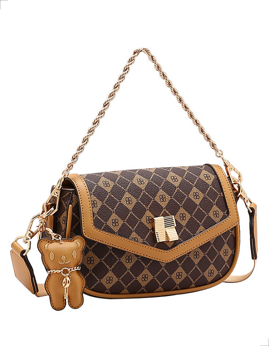 Bolsa Feminina Chenson Monograma Elemento Gráfico 3485390 - Café Marrom