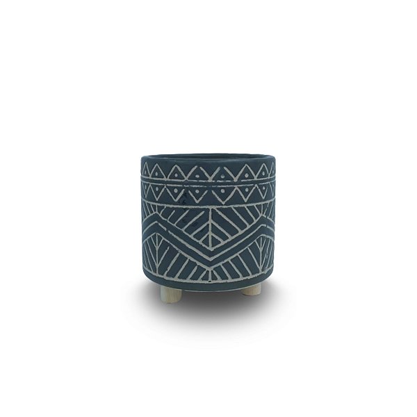 Vaso Decorativo em Cerâmica Preto (Médio)​