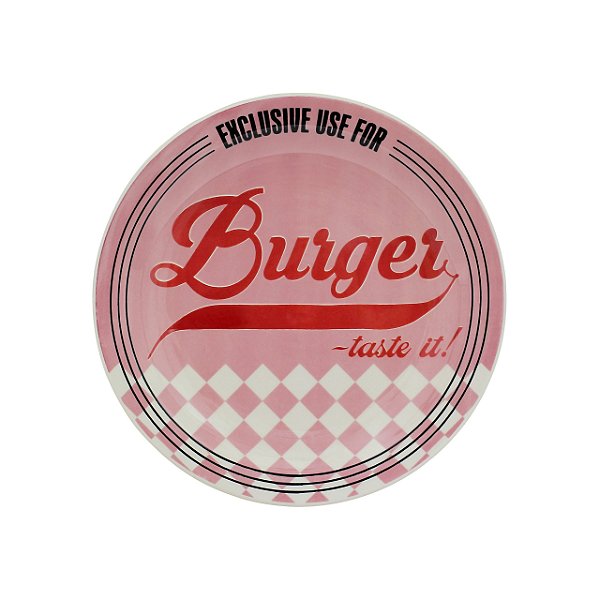 Kit 6 Pratos Rasos 26cm Burger Pink