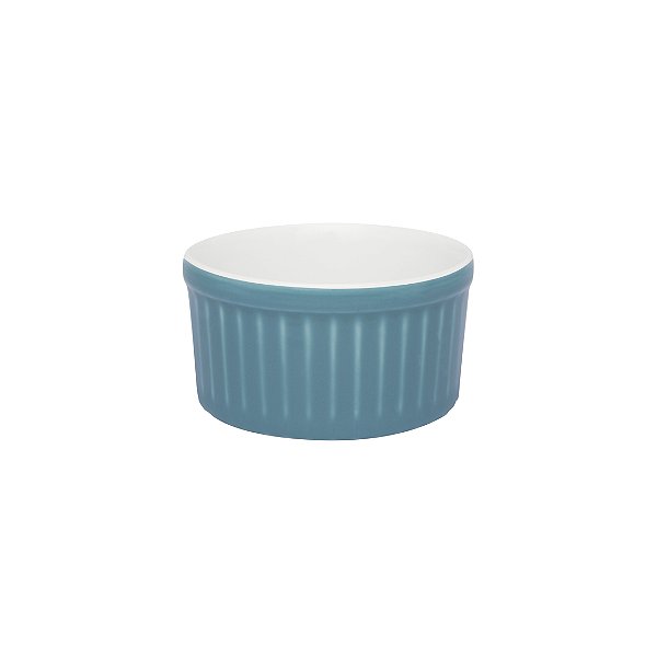 Kit com 06 - Tigela Ramequin - 6X3cm - 50ml  Azul/Branco