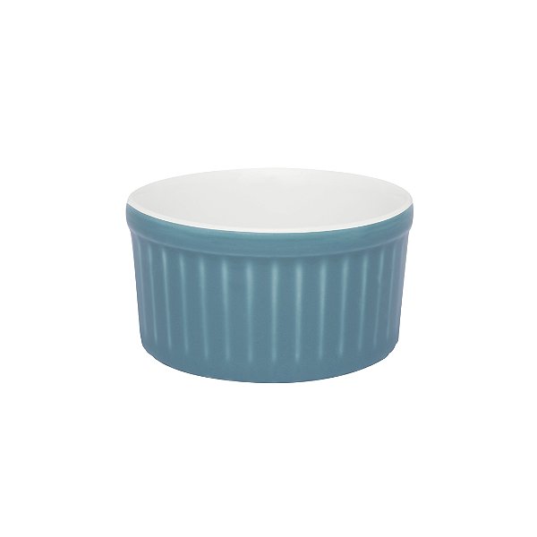 Kit com 06 - Tigela Ramequin 8X4cm - 100ml  Azul/Branco