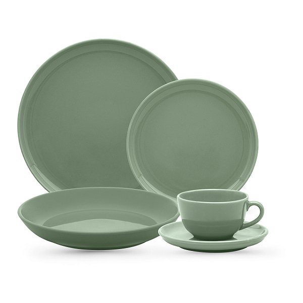 Aparelho de Jantar/Chá 30 Peças - Flat Matcha