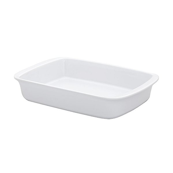 Assadeira Refratária Tango Média 34x21x6,5 Cm Branco