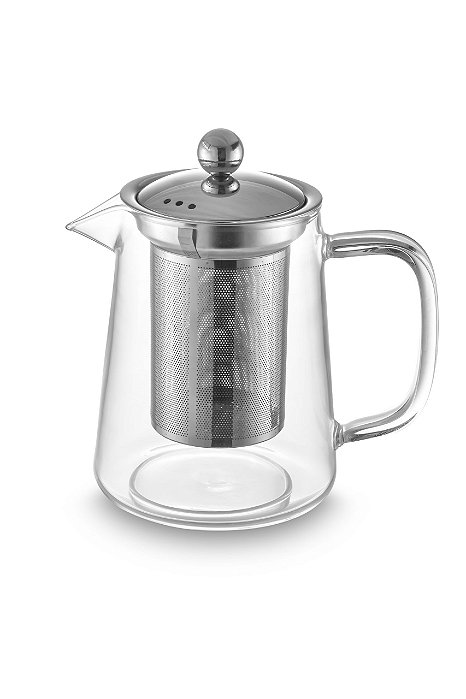 Bule para Chá em Vidro e Aço Inox com Infusor Oxford - 700ml