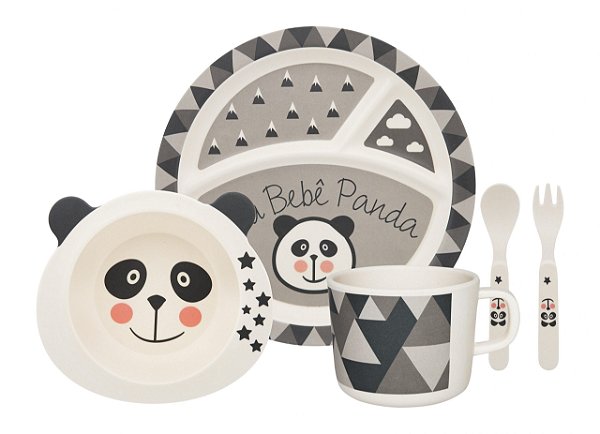 Conjuntos de Refeição Infantil 5 Pecas - Bebe Panda
