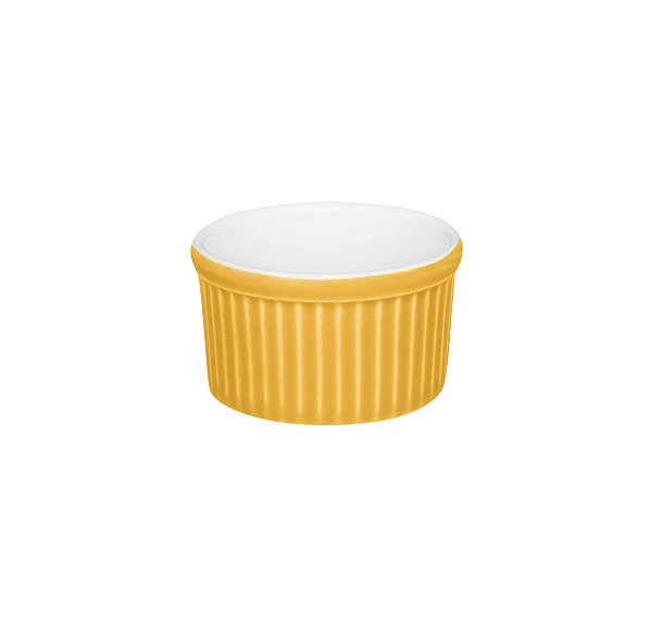 Tigela Ramequin - 6X3cm - 50ml  Amarelo/Branco