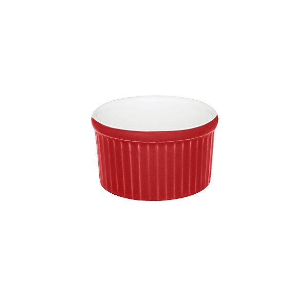Tigela Ramequin - 6X3cm - 50ml  Vermelho/Branco