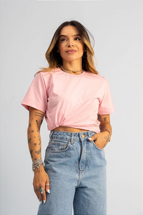 Tshirt Lisa Rosa Bebê