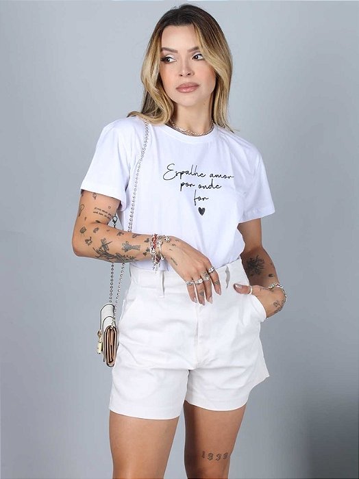 Tshirt Espalhe Amor - Branca