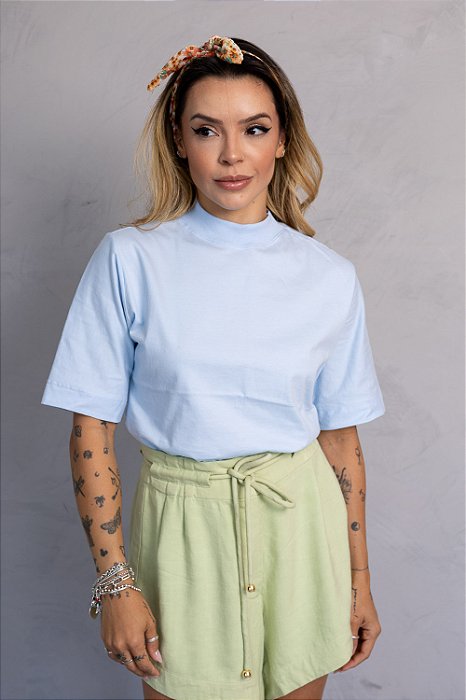 Tshirt Gola Alta - Azul Skyway