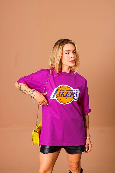 Tshirt Max Lakers beisebol - Roxa