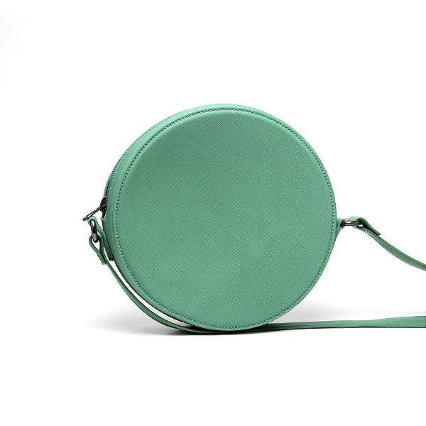 Bolsa Roma Feminina Transversal Mini Bag Zíper Redonda Moderna Verde Prada