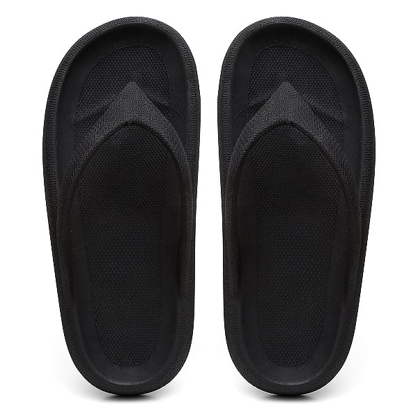 Chinelo Feminino de Dedo Preto Verão Estilo Casual