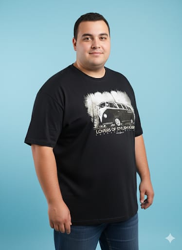 Camiseta Manga Curta Algodao Kombi 2594