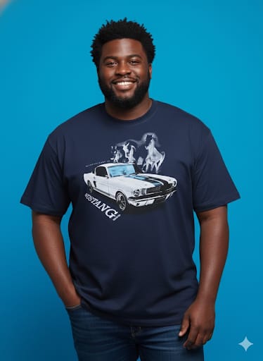 Camiseta Manga Curta Algodao Mustang 2626