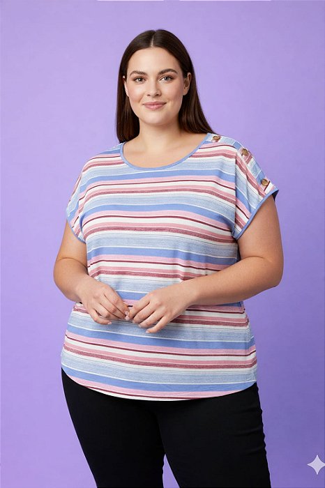 Blusa Manga Japonesa Visco 8264