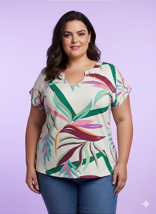 Blusa Manga Japonesa Visco 8270