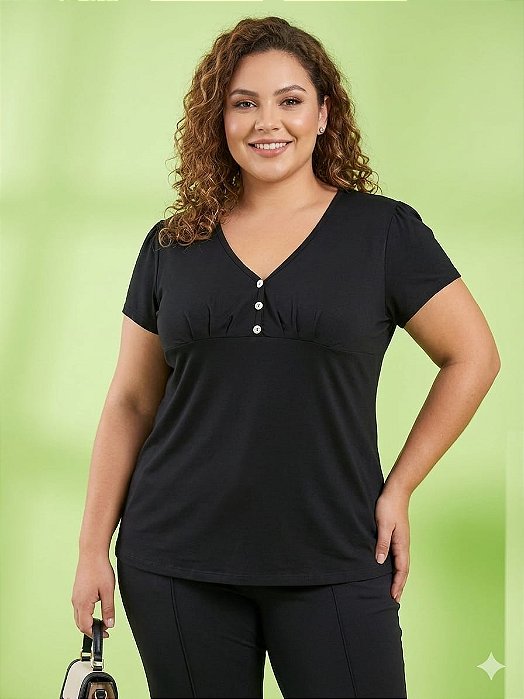 Blusa Manga Curta Malha 5108