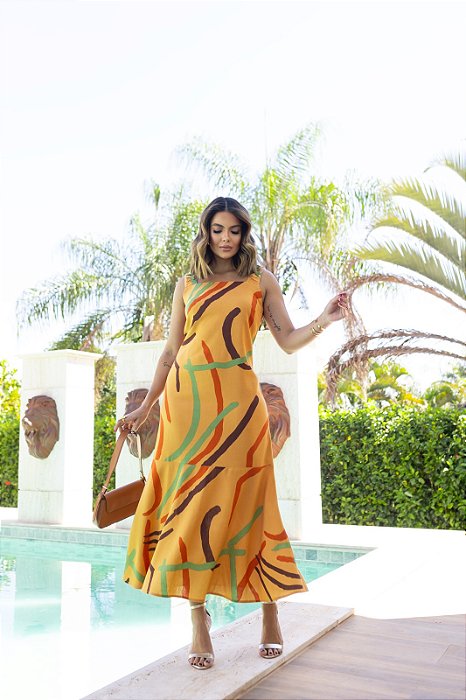 VESTIDO ROSE - MOSTARDA