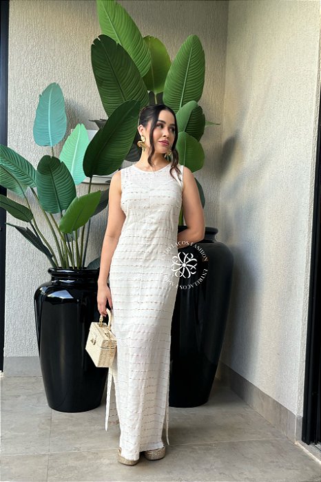 VESTIDO ARIANE - LISTRA BEGE