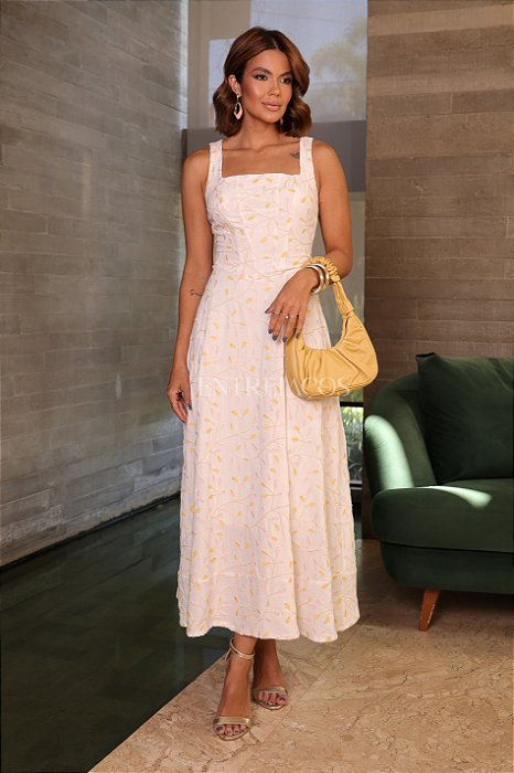 VESTIDO DONATELLA - OFF AMARELO