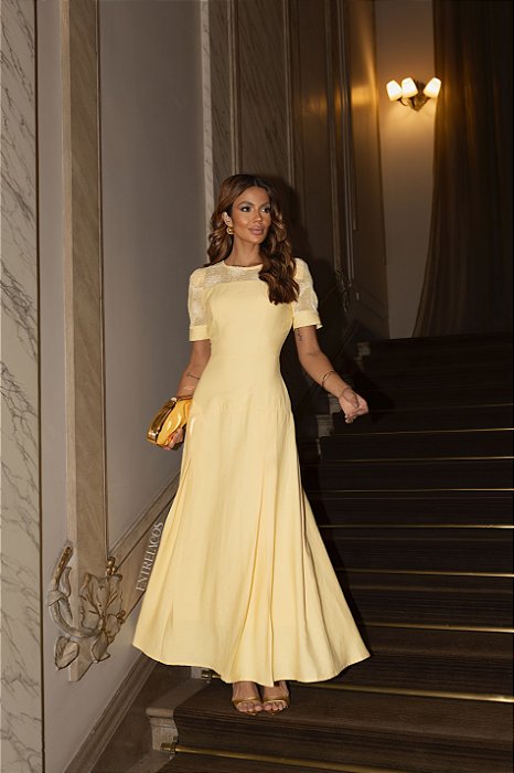 VESTIDO HELENA AMARELO