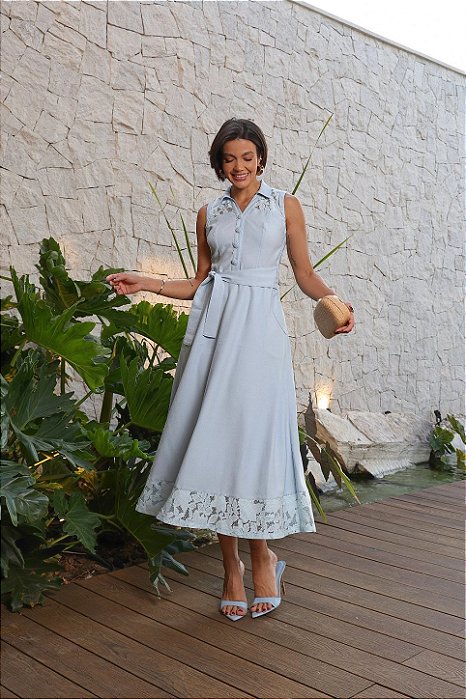 VESTIDO VERÔNICA AZUL CÉU