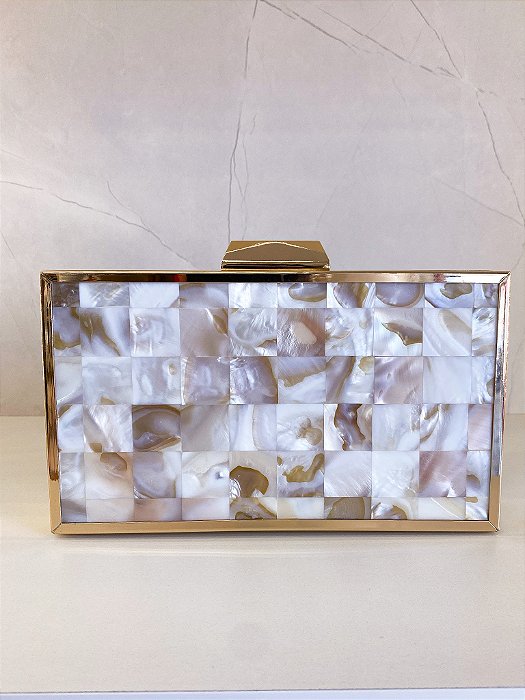 Clutch Dourada Madrepérola