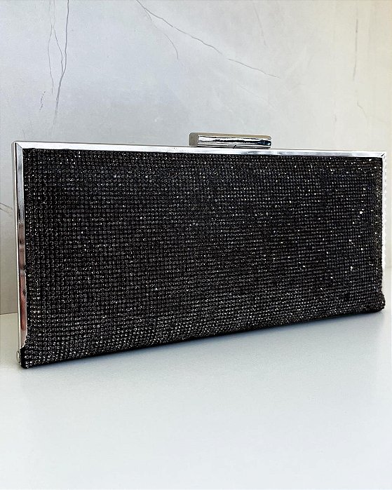 Clutch Prata com Brilhos