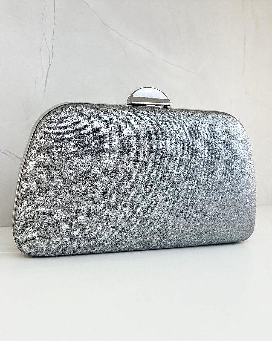 Clutch Micro Brilhos Prata