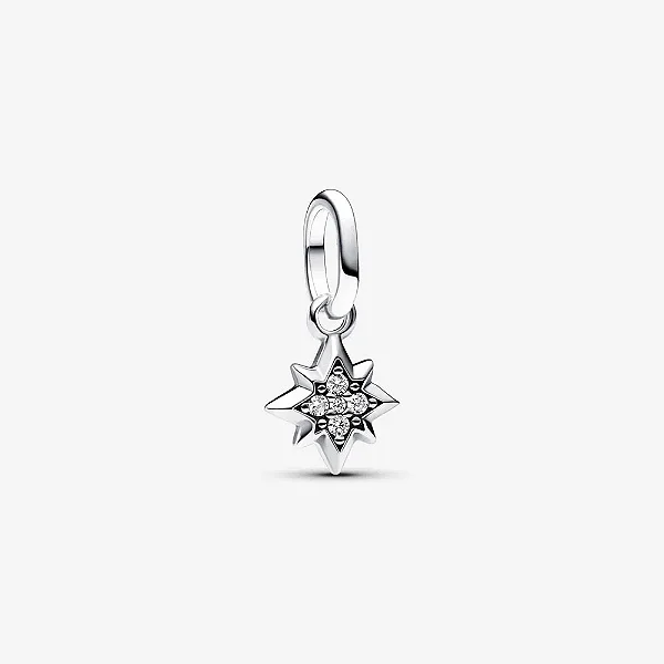 Mini Charm Prata Pendente Estrela