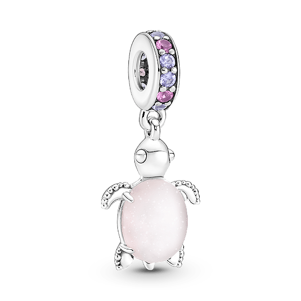 Charm Pendente Tartaruga Marinha Rosa