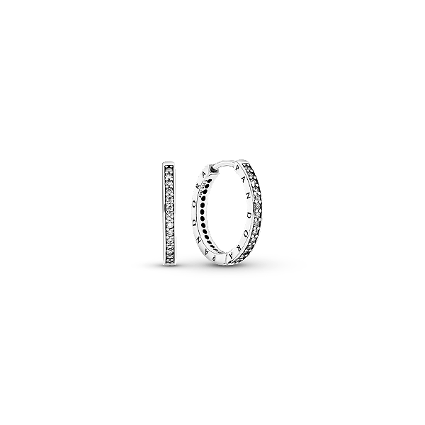 Argola De Prata Brilho Pandora