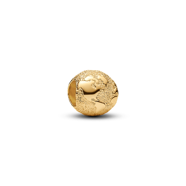 Mini Charm Dourado Globo Texturizado