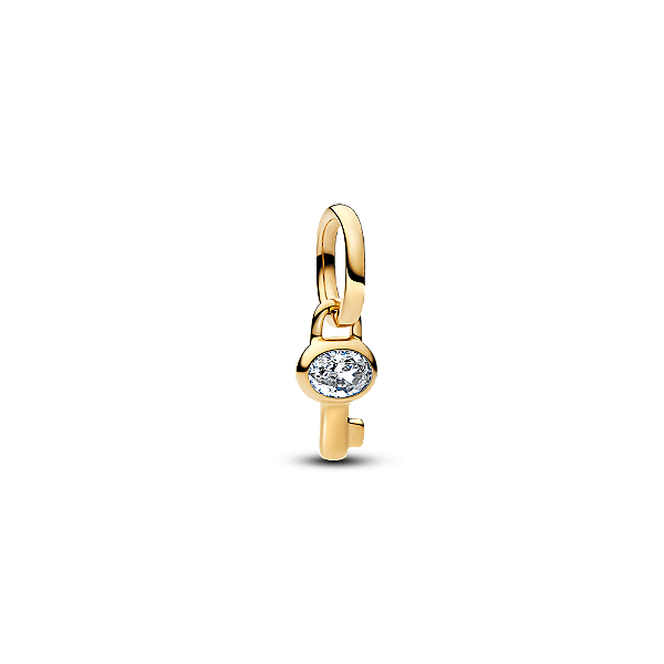 Mini Charm Pendente Chave Dourada Pandora Me