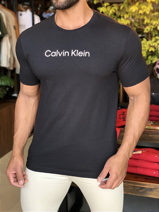 CAMISETA CALVIN KLEIN FLAME PRETO - HENRI STORE MULTIMARCAS