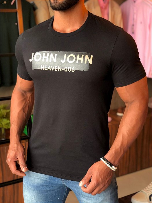 Camiseta John John Music In Heaven Preta - Faz a Boa!