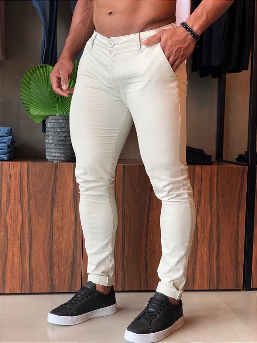 CALÇA ZIP OFF MASC ALFAIATARIA GELO 108 REF: 25454 - HENRI STORE MULTIMARCAS