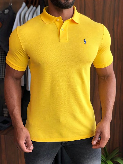 Camisa Polo Ralph Lauren Brasil Amarela - Compre Agora