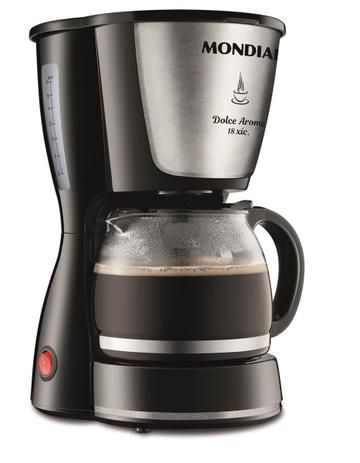 Cafeteira Dolce Arome C30 18 Xicaras Preto/ Inox - MONDIAL