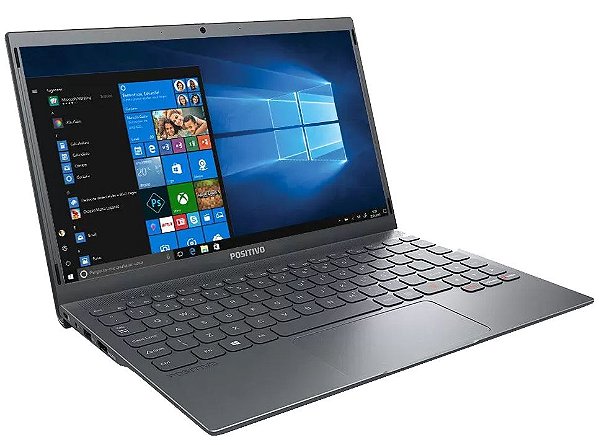 Notebook motion gray Q4128C quad core QUAD CORE 4GB 128GB WIN10 OFFICE cinza - POSITIVO