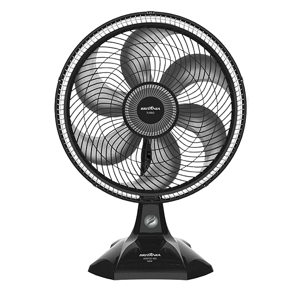 Ventilador de mesa 40cm VENTUS BVT400 TURBO 6/pás 150W preto - BRITÂNIA