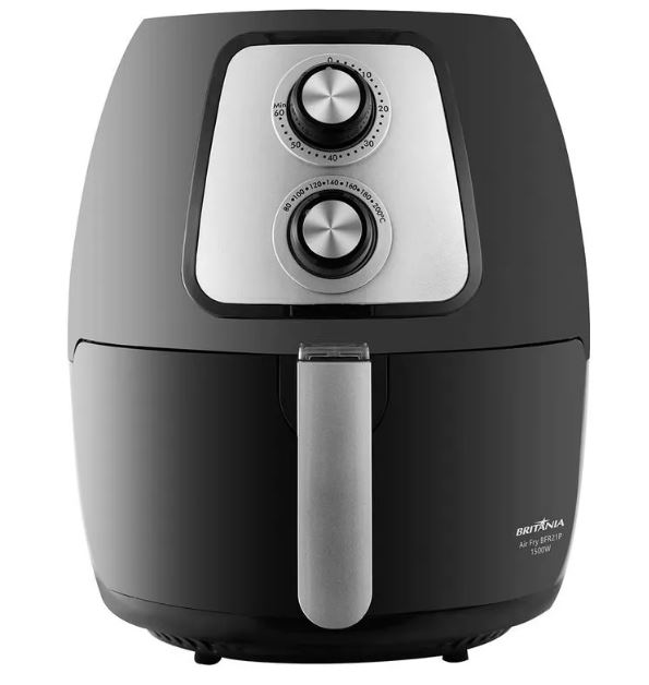 Fritadeira elétrica 4L BFR21P 1500W preta - BRITÂNIA