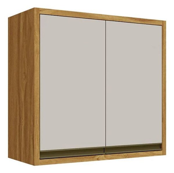 Armário Areio 2 Portas Tempranillo 100% MDF Amêndoa/ Off White - RIO DOCE