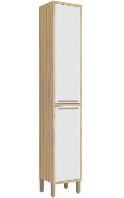 Paneleiro 2 Porta Syrah 100% MDF Amêndoa/ Branco - RIO DOCE