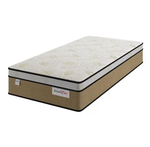 Colchão Solteiro Molas Ensacadas SMART FLEX BEGE 88X188X30 D26 Bege - PLUMATEX