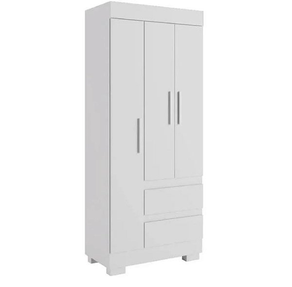 Roupeiro 3 Portas  2 gavetas Maya Branco - ACP MÓVEIS