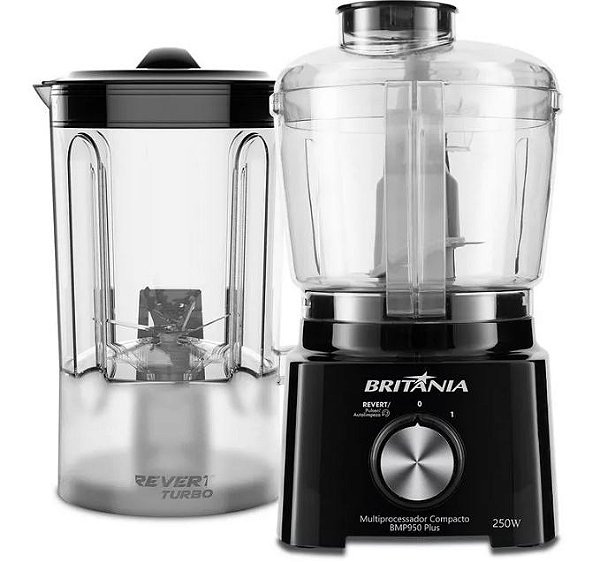 Multiprocessador 2 em 1 BMP950 COMPACTO PLUS Preto - BRITANIA