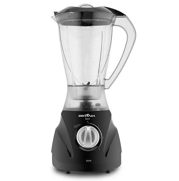 Liquidificador 3 Velocidade BLACK 600W Preto - BRITANIA