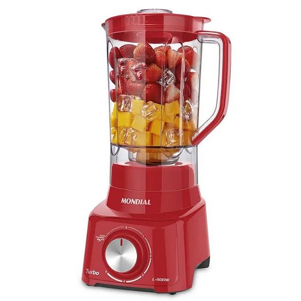 Liquidificador 5 Velocidades Turbo Pawer L-900FR Vermelho - MONDIAL